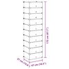 vidaXL Scarpiera Modulare a 10 Scomparti Bianca