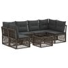 vidaXL Set Divano da Giardino 7 pcs Grigio polyrattan