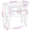 vidaXL Tavolo laterale con cassetto Naturale 60,5 x 30 x 61 cm