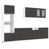vidaXL Set Mobili da Cucina 7 pz Kalmar Neri Legno Multistrato