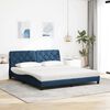 vidaXL Letto con Materasso Blu 180x200 cm in Tessuto