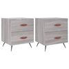 vidaXL Comodini 2 pz Grigio Sonoma 40x35x47,5 cm in Legno Multistrato