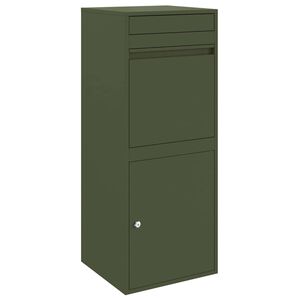 vidaXL Cassetta per pacchi Verde oliva 41 x 38 x 103 cm Acciaio