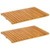 vidaXL Tappeto da bagno Marrone 60 x 40 cm Legno di Acacia Massello