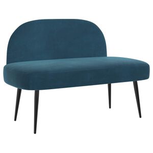 vidaXL Panchina imbottita con schienale Blu 110 x 60 x 76 cm Velluto