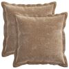 vidaXL Federa 2 pz HOUTEN Marrone 50 x 50 cm Tessuto Chenille