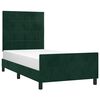 vidaXL Giroletto senza Materasso Verde Scuro 80x200 cm in Velluto