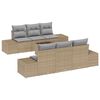 vidaXL Set Divano da Giardino 8 pz Beige e grigio polyrattan