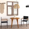 vidaXL Set Mobili da Pranzo per Giardino 3 pz Nero