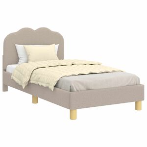 vidaXL Struttura letto bambini con testata Grigio chiaro 80 x 160 cm