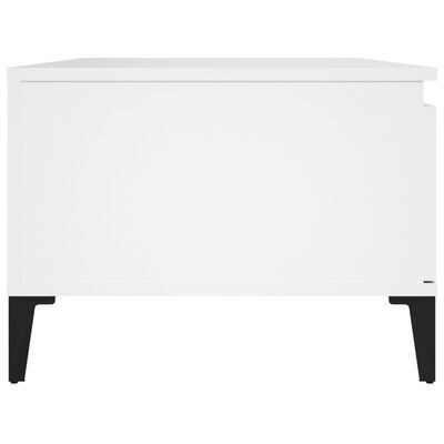 vidaXL Tavolino da Salotto Bianco 90x50x36,5 cm in Legno Multistrato