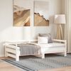 vidaXL Dormeuse Estraibile Bianca in Massello di Pino 2x(90x200) cm