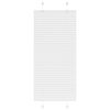 vidaXL Tenda Plissettata Bianca 60x100 cm Larghezza Tessuto 59,4 cm