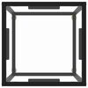 vidaXL Tavolino da Salotto Nero con Vetro Temperato 40x40x50 cm