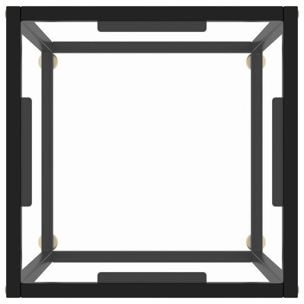 vidaXL Tavolino da Salotto Nero con Vetro Temperato 40x40x50 cm