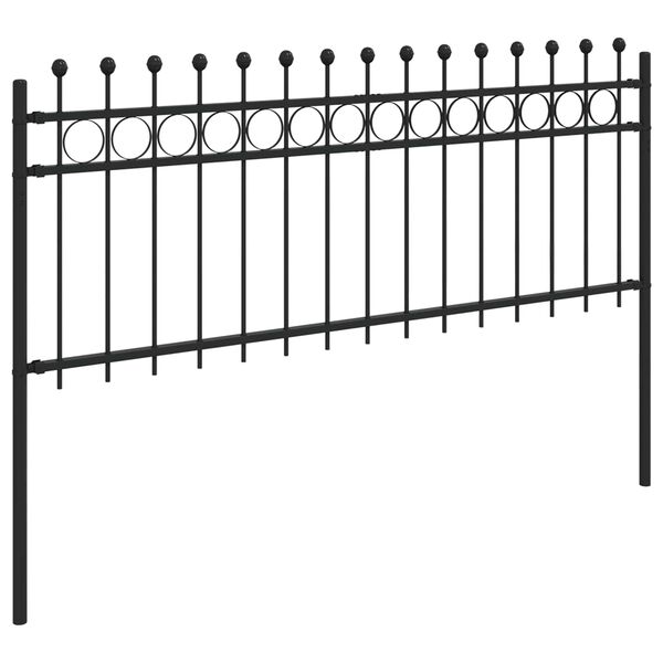 vidaXL Recinzione a Cerchio Nero 200 x 130 cm