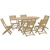 vidaXL Set da Pranzo da Giardino 7 pz in Legno Massello di Acacia