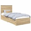 vidaXL Struttura del letto con cassetto Rovere Sonoma 90 x 200 cm