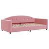 vidaXL Divano Letto Estraibile con Cassetti Rosa 100x200 cm Velluto
