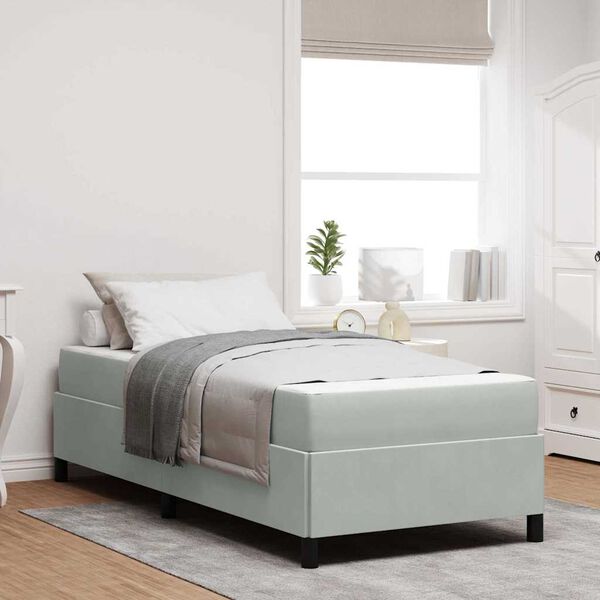 vidaXL Struttura del letto Grigio chiaro 80 x 200 cm Tessuto