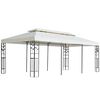 vidaXL Gazebo con Tetto Doppio Bianco 6x3 m in Acciaio