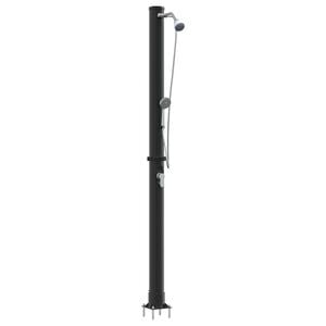 vidaXL Doccia Solare da Esterno 20 l PVC e Alluminio Nero