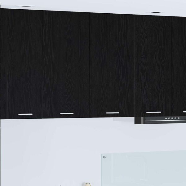 vidaXL Armadio pensile Rovere Nero 80 x 31 x 80 cm Legno multistrato