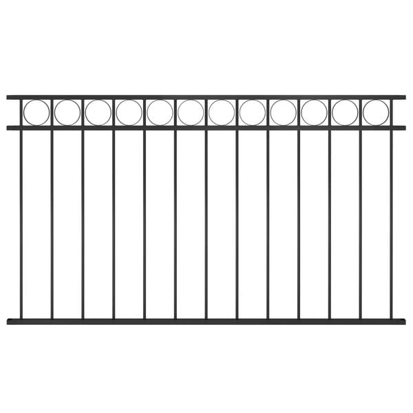 vidaXL Pannello di recinzione in acciaio 1,7x0,8 m nero