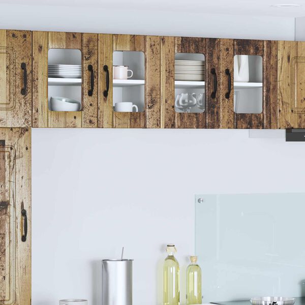 vidaXL Mobile da cucina 2 pcs Legno vecchio 60 x 31 x 40 cm