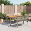 vidaXL Set da Pranzo da Giardino 3 pz con Cuscini in Polyrattan Grigio