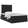 vidaXL Letto con contenitore e materasso Nero 120 x 190 cm Velluto