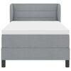 vidaXL Letto a molle con materasso Grigio chiaro 100 x 200 cm Tessuto