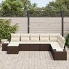 vidaXL Set Divano da Giardino con cuscino 8 pcs polyrattan