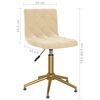 vidaXL Sedie da Pranzo Girevoli 4 pz Crema in Velluto