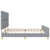 vidaXL Struttura del letto Grigio chiaro 200 x 200 cm Tessuto