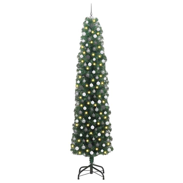 vidaXL Albero di Natale artificiale con 300 LED Verde 240 cm