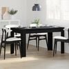 vidaXL Tavolo da pranzo Rovere Nero 140 x 74,5 x 76 cm polyrattan