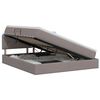 vidaXL Letto con contenitore LED e materasso Tortora 160 x 200 cm