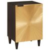 vidaXL Mobile da Bagno con lo scaffale Nero e Oro 38 x 33 x 58 cm