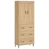 vidaXL Credenza Rovere Sonoma 69,5x34x180 cm in Legno Multistrato