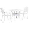 vidaXL Set di Tavolo da Giardino 3 pcs Bianco Alluminio pressofuso