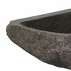 vidaXL Lavabo Grigio (30-37) x (30-37) x 12 cm Pietra di Fiume