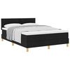 vidaXL Letto box spring con materasso Nero 160 x 200 cm Tessuto