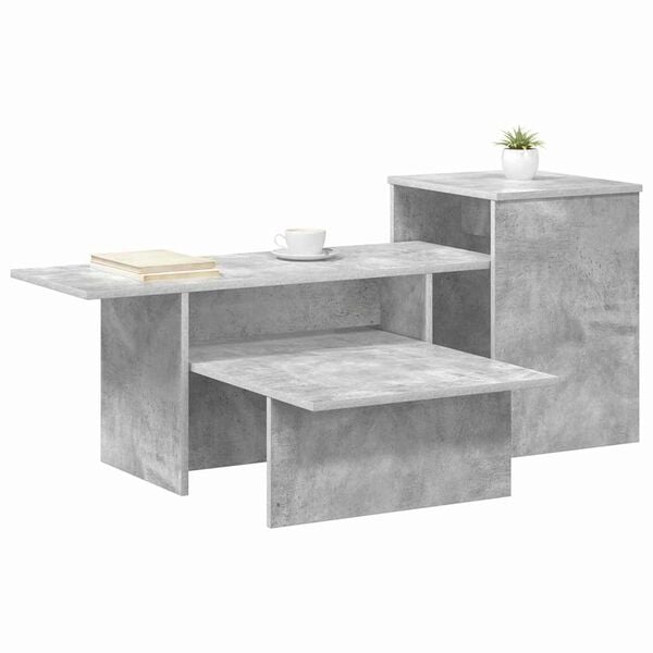 vidaXL Tavolo consolle Grigio cemento 91,5 x 35 x 38,5 cm