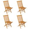 vidaXL Set da Pranzo da Giardino 5 pz in Legno Massello di Teak