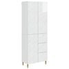 vidaXL 2 pcs Bianco Lucido