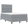 vidaXL Letto a molle con materasso Grigio chiaro 120 x 200 cm Tessuto