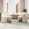 vidaXL Set Divano da Giardino 8 pcs Beige e Crema polyrattan