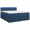 vidaXL Letto box spring con materasso Blu 140 x 200 cm Tessuto