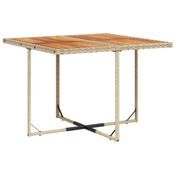 vidaXL Set da Pranzo da Giardino 9 pz con Cuscini Beige in Polyrattan